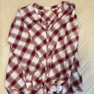 Elle button-up long sleeved blouse